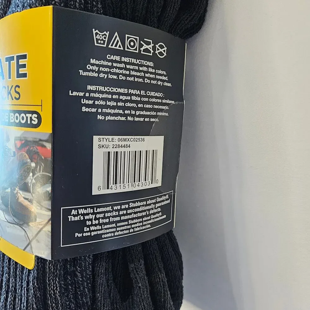 Wells Lamont The Ultimate Work Sock Men's Size 7-12